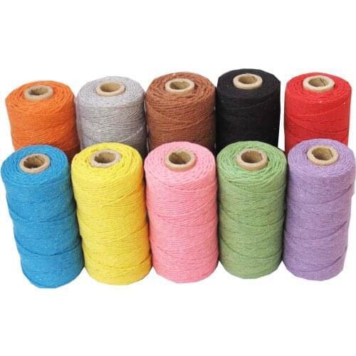 10Pcs/lot 100m spool solid Cotton bakers Twine,divine twine, cotton macrame cotton string
