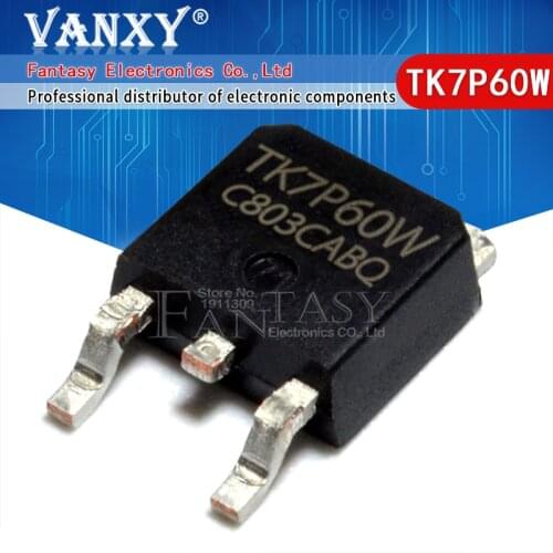 10pcs TK7P60W TO-252 TK7P60 TO252 7P60 7P60W 600V 7A TK7P60W new original