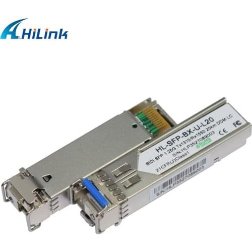15 pairs 1000base BIDI SFP 1.25G SFP WDM 20KM 1310/1550nm SC/LC Connector
