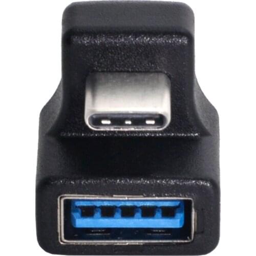 180 Degree Up & Down Angled Type-C USB-C OTG to USB 5.0 Female Extension Adapter for Cell Phone & Tablet
