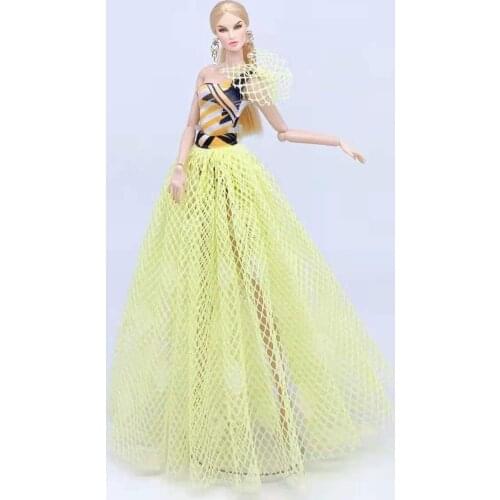 2pcs/set Yellow Bikini & Skirt 11.5" Doll Outfits for Barbie Clothes Swimwear Princess Dress Monokini Swimsuit 1/6 BJD Accessory