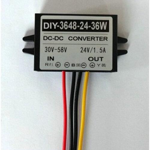 36V48V(30V-60V) Converter To 24V 1.5A 36W DC-DC Buck Converter Power Converter Waterproof Step Down Module Voltage Regulator