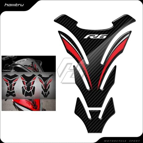 3D Carbon-look Motorcycle Tank Pad Protector Case for Yamaha YZF-R6 R6 All Year