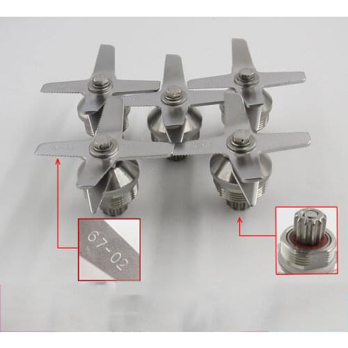 5pcs TWK TM 767 800 (67-02) Blades Knife Ice Crusher for Juicer Blender Spare Parts Stainless Steel Hardened Six Mixing