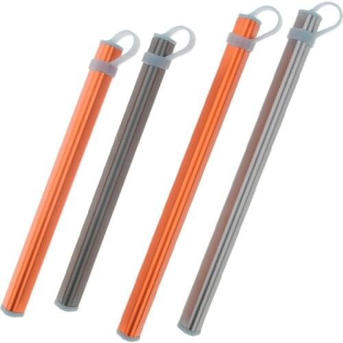 8 inch Travel Chopsticks Storage Aluminum Case Box Bag Portable Carrier Tube