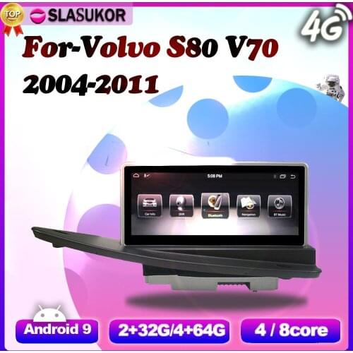 Android Auto For VOLVO S40 C40 C30 S70 S80 2004 2005 2006 - 2011 4G RAM Video Player Navigation Car GPS DVD Cable Canbus 2 din