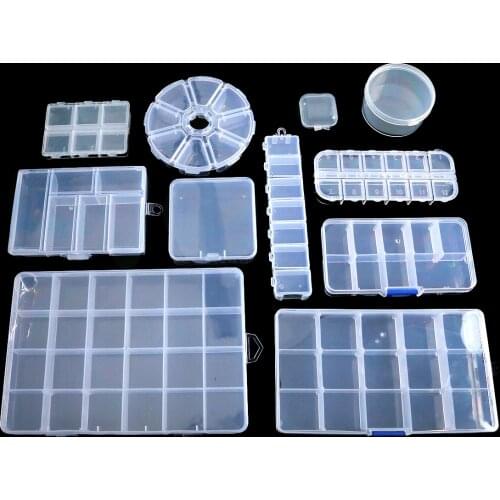 1-5pcs Multisize Plastic Storage Box Compartment Adjustable Container for Sewing Embroidery Cases plastics Boxes Container Tools