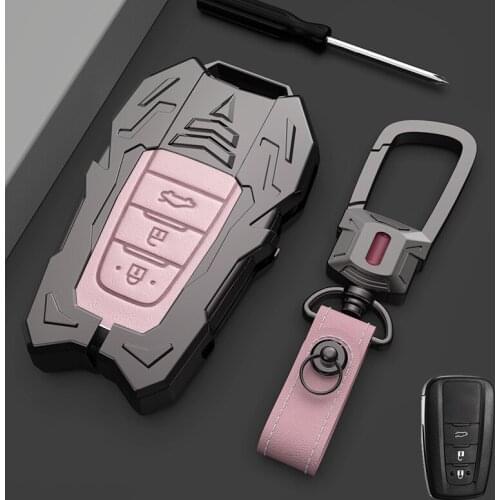 For Toyota Smart Car Key Case 2 3 Button for Toyota CHR C-HR Prado Prius Camry Corolla RAV4 2020 Key Cover Fob Chain Accessories
