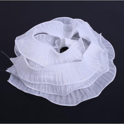 DoreenBeads Hand-made Chiffon Pleated Lace Three Layers Fold Organ Garment Accessories Clothes Dress Cuff Decorations 0.9m 1PC