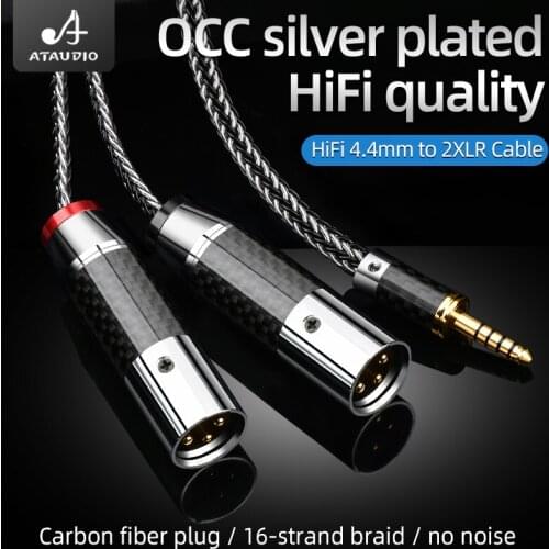 Hifi 4.4mm to 2XLR Cable High Quality Siver-Plated OCC Sony WM1A/1Z PHA-1A/2A Z1R 4.4mm Upgrade Cable