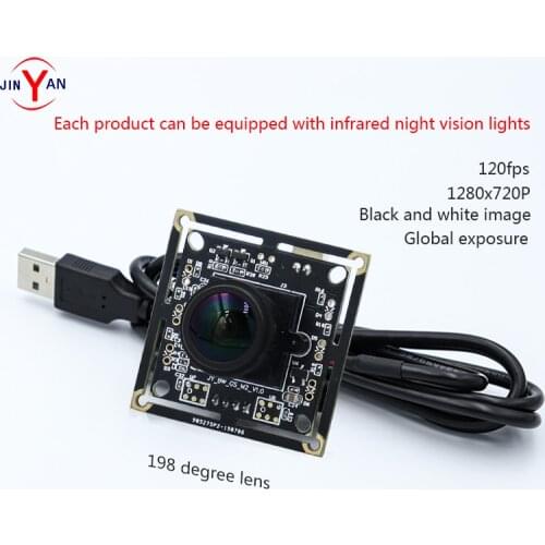 【JYDZ】JinYan 1MP Mono Chrome Global Exposure Camera Module 198 Degree Lens OmniVision OV9281 High Speed CMOS 720P/120fps PCBA