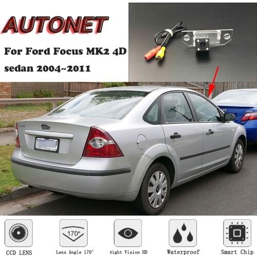 AUTONET HD Night Vision Backup Rear View camera For Ford Focus MK2 4D sedan 2004~2011 CCD/license plate Camera or Bracket