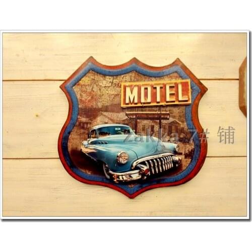 American country retro nostalgia MOTEL bar cafe decorative wall / stereoscopic paintings / wall