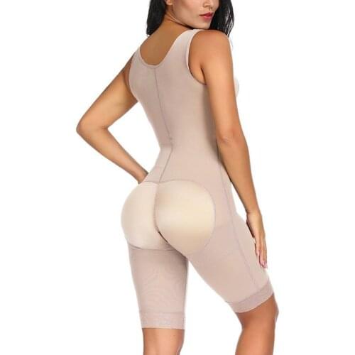Full Body Shaper Slimming Bodysuit Vest High Compression Waist Shaper Thigh Waist Trainer Corset Shapewear With Buckle & Hooks