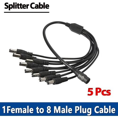 2017 Hot,New Arrived High Quality 8 Ways Splitter DC Power Cable Extension Cord For Secuirty System Camera CCTV Power Cord