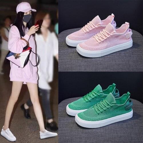 Fashion Female Platform Casual Shoes Breathable Mesh Wedges Heel Womens Vulcanize Lightweight Sports Non-slip Running Footwear