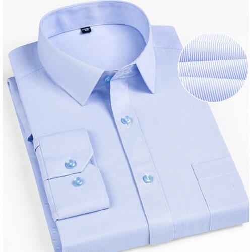 Men Dress Shirt Quality Classic Bussiness Long Sleeve Plaid Shirts Brand New Male Tuxedo Shirts