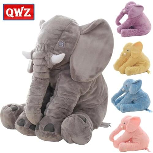 QWZ 40/60cm Infant Plush Elephant Soft Appease Elephant Playmate Calm Doll Baby Toy Elephant Pillow Plush Toys Stuffed Doll Gift