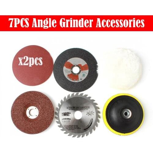 7pcs Hand Drill Variable Angle Grinder Accessories Set For Cutting Polishing