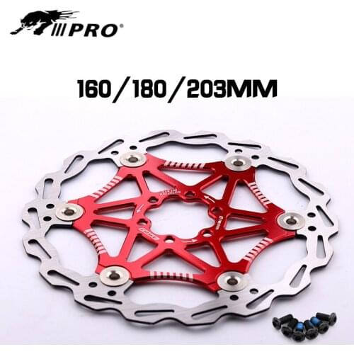 IIIPRO Mountain Bike Floating Disc Brake Pad MTB Bicycle Rotors160mm 180mm 203mm Six-nail Disc Rotor Floating Disc Brake Pads