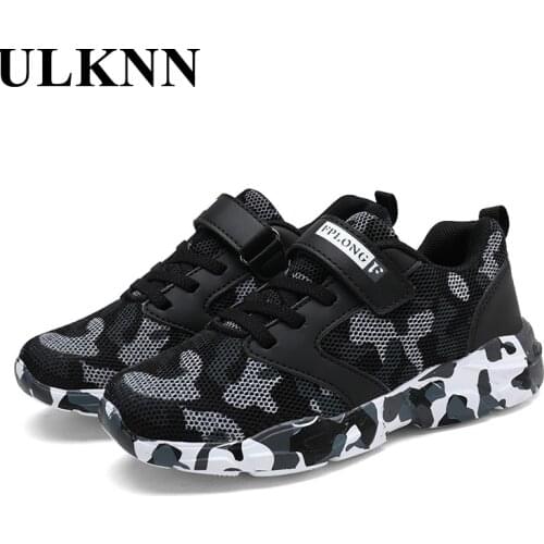 ULKNN 2020 New Children Sneakers Camouflage Green kids Fashion Sport Shoes Boys Waterproof Anti Slip Training Shoes Size 27-40
