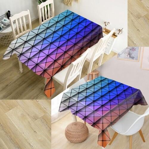 New Arrival Abstract Vector Background Tablecloth Waterproof Kitchen Dining Table Decorations Home Rectangular Party Table Cover