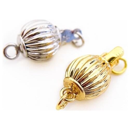 Wholesale DIY Natural Stones Beads Jewelry Making Accessories Silver/Gold/Rose Gold Metal Connector Clasps Findings