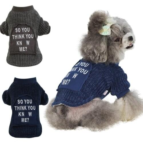 Pet Dog Autumn And Winter Simple Wind Warm Hooded Jacket Winter Cotton Thick Warm Chihuahua Puppy Costume Clothing