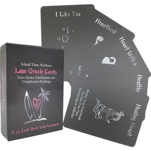 Island Time Wellness Love Oracle Cards Tarot Decks Clarification and Complement Readings a 54 Card Deck with Keywords Games
