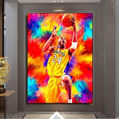Great Basketball Player Kobe Bryant Poster Living Room Decoration Canvas Painting Wall Art Home Deocor (No Frame)