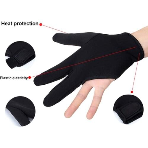 Barber Hairdressing Three Fingers Glove Heat Resistant Finger Protect Hair Straightening Curling Styling Accessories RP