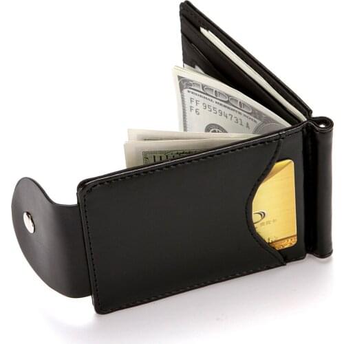 Portable Men Wallet, PU Leather Foldable Purse with Card Holders for Father, Boyfriend, Husband, 4 Colors