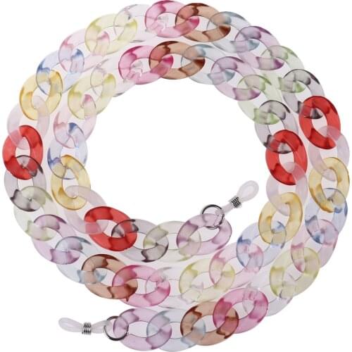 Anti-Slip Eyeglasses Lanyard Fashion Acrylic Sunglasses Holder Necklace Strap Portable Spectacle Fastener Chain Glasses Supplies
