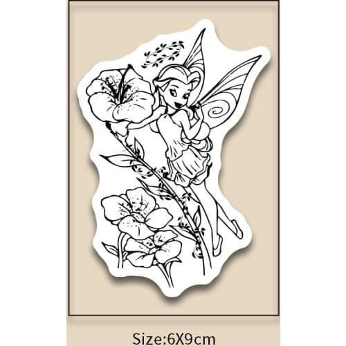 9*6 Fairy Stamen Clear Stamps Transparent Silicone Stamp/Seal DIY Scrapbooking/Photo Album Christmas Halloween Sheets