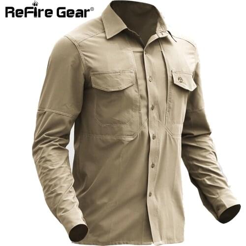 Мужские шелковые рубашки ReFire Gear China At AliExpress