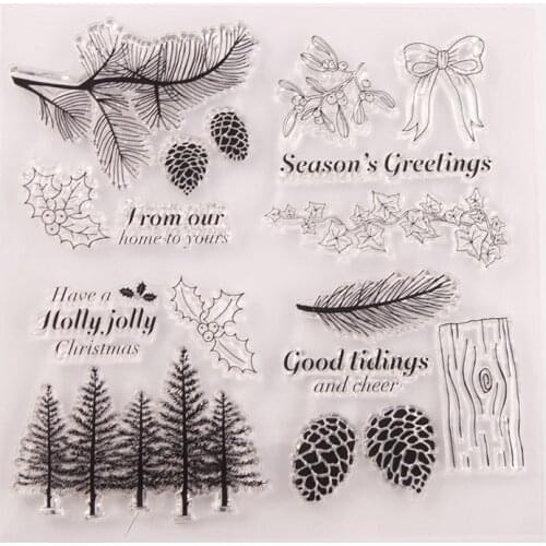 Christmas Trees Clear Stamp /Seal for DIY Scrapbooking/photo Album Decorative Clear Stamp Sheets