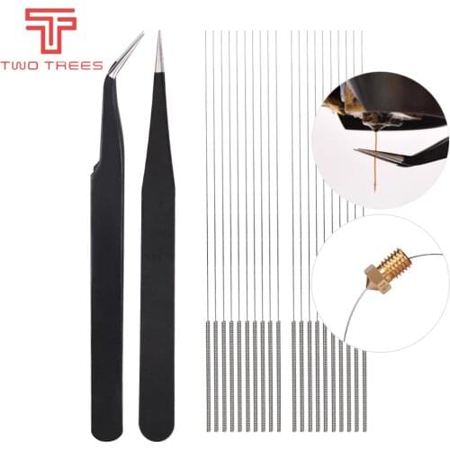 20PCS/Lot 3D Printer Parts Nozzle Cleaner Bendable Drill Bit for Cleaning 0.4mm of V6 j-head Hotend for CR10 Extrusion Ender 3