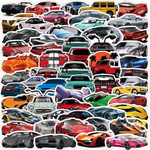 10/30/50/100PCS Retrofit Racing Car Graffiti Stickers Car Motorcycle Luggage Phone Guitar Fridge Laptop Bike Cool Sticker Toy
