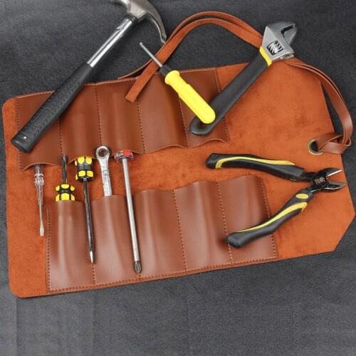 PU Leather Tool Bag Organizer Pouch Case Hand Tool Storage Bag Roll Bag Cooking Knife Bag