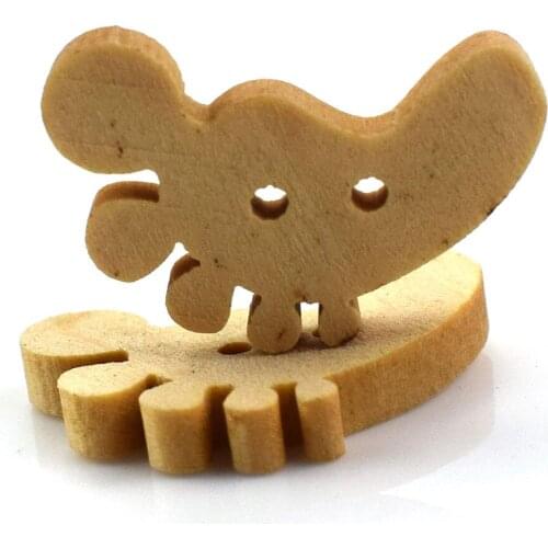 500PCS DIY Wooden Foot Buttons Natural Wood Birthday Party Wedding Decoration Hand-made Wooden Button Blank Embellishments Craft