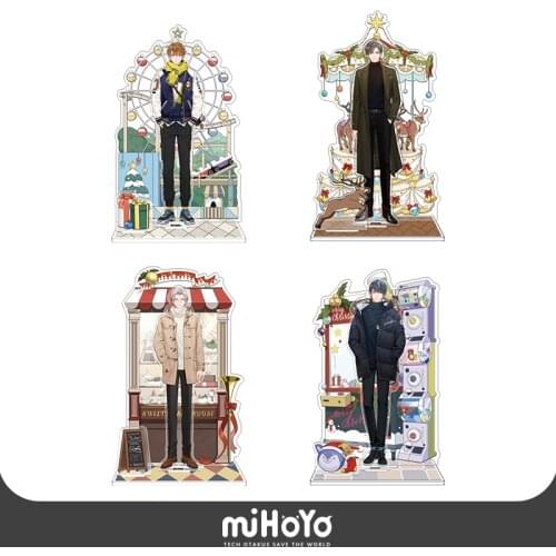Anime Tears of Themis Vilhelm Marius Raven Figure Stand Model Plate Toys Cosplay Desk Decor Cartoon Double-Sided Xmas Gifts