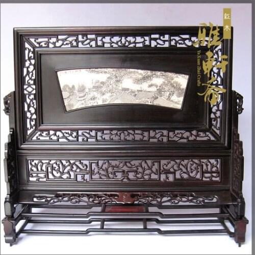 D Gallery] rosewood woodcarving and vegetarian Home Furnishing ornaments rosewood plaque fine antique table screen
