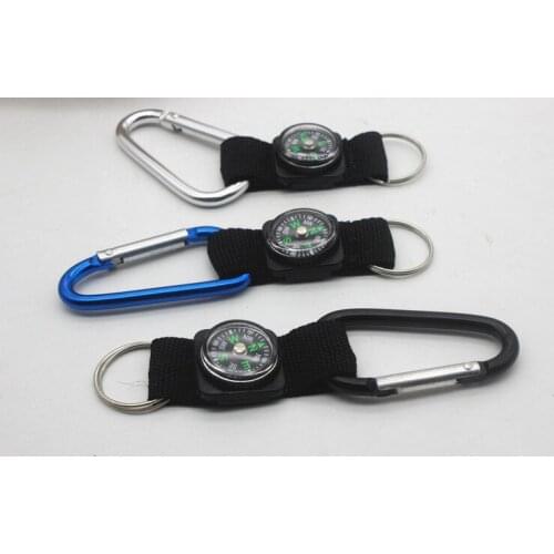 D buckle mountaineering needle travel outdoor key buckle multifunctional plastic compass gifts