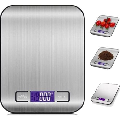5/10Kg Kitchen Scale Electronic Multi-Function Digital Scale 304 Stainless Steel Lcd Display Precision Scale Kitchen Tools