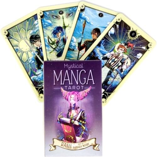 Mystical Manga Tarot Cards Guidance Divination Entertainment Partys Board Game PDF Guidebook Supports Wholesale 78 Sheets/Box