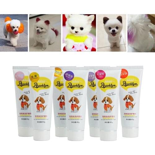 80g Pet Dog Cat Animals Hair Coloring Dyestuffs Dyeing Pigment Agent Supplies Gift For Your Dog