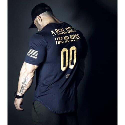 2021 Men Brand Sport T-shirt Bodybuilding Breathable Cotton Shirts Men Short Sleeve Workout Male Running Tees Tops Plus Size 3XL