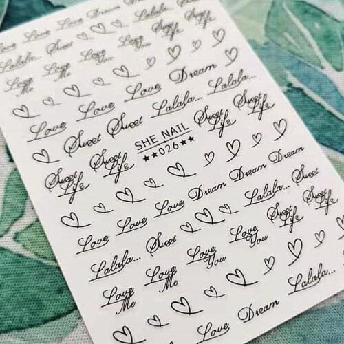 Newest R026 design 3d nail sticker decal export Japan rhinestiones DIY decorations for nail art