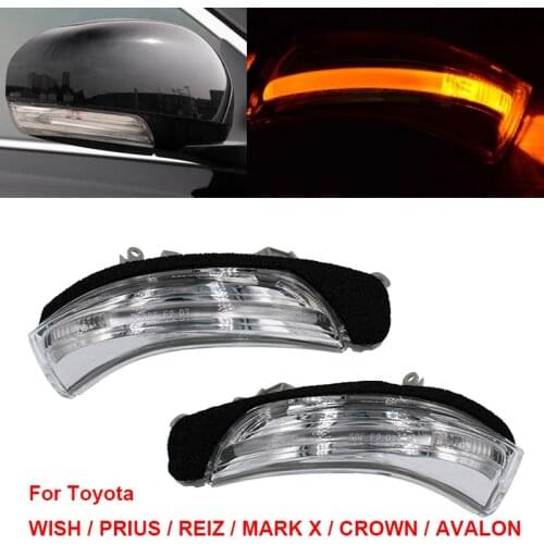 New For Toyota WISH PRIUS REIZ MARK X CROWN AVALON Left 81740-30130 & Right 81730-30140 Rearview Turn Signal Lamp LED Light