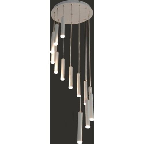 Pendant Light 13lights Hanging Lamp European modern dining room creative White long cylinder Livingroom Bar Lighting 110-240V